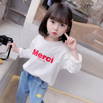 Girl Autumn Dress Long Sleeve T-shirt 2021 New Children Foreign Air Blouse Casual Pure Cotton Baby Spring Autumn Season Beat Bottom Shirt 5