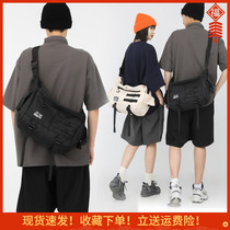 Original messenger bag cross-body bag mens tide brand large capacity ins sports function bag shoulder bag womens Japanese cargo bag