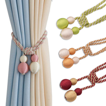 Curtain strap strap rope creative double ball light luxury tie curtain rope fixed accessories decoration high-grade pair of magnetic iron buckle