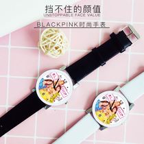 New pink ink bk star peripheral hot sale same watch LISA Korean fashion mens and womens custom quartz watch