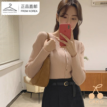 (Ivory spot) cherrykoko Korean version of 2021 early spring new cardigan knitted female slim Joker