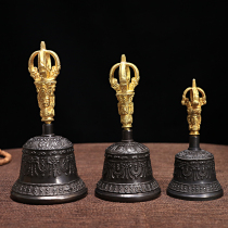 Nepal handmade pure Copper Vajra Vajra water and land Puja supplies Tibetan bell Five-stock Vajra Vajra dharma rattles