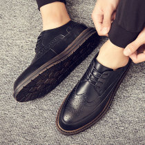 Small Leather Shoes Men Wedding Groom Genuine Leather Summer Breathable Casual Business Positive Dress Inn Wind Burlock Mens Shoes