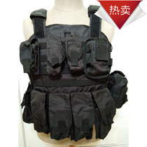 Waterproof flame retardant black chicken eating equipment Kevlar outdoor combat military style multifunctional tactical vest anti-thorn horse