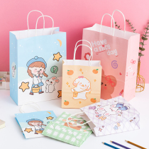 Cartoon Ins brief cute Han Wind Mengniu Bear Bull Leather Paper Bag Snack bag Birthday Companion Shopping Carry-on Bags