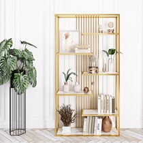 Cabinet living room light luxury shelf Decorative shelf Bookshelf Entrance display stand Partition Wrought iron display stand Floor-to-ceiling office