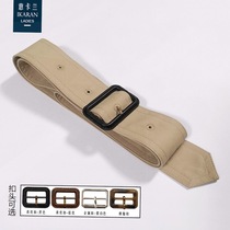 Trench coat waistband 5cm wide strap decorative leather pin buckle accessories coat drawstring female cloth Plaid solid color perforated cotton