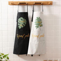 Japanese new sleeveless solid color apron long sleeve waterproof and oil proof adult gown female kitchen cooking cooking anti-fouling