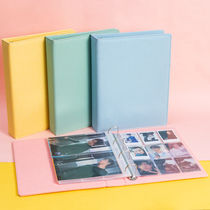 Card book 9-grid nine-grid cover to map custom star chase storage B5 folder 7-inch postcard storage book Korean through card album small card card collection book Nine-grid collection card book collection book