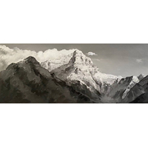 Tong Derecorded Silver Mountain Realistic Cloth Surface Oil Painting Living Room bedroom Decorative Painting Collection