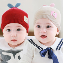 Newborn hats autumn and winter 0-3-6-12 months baby knitted wool hat for men and women baby warm ear winter