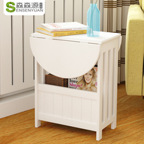 Nordic sofa side cabinet folding small coffee table simple mini creative small table living room side bedroom bedside simple