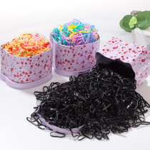 Disposable leather gluten thickened high elastic large colorful candy color hair ring without injury hair head rope female baby zuckhead decoration