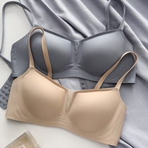 No-mark underwear Female pure desire ultra-thin large breasted small day system brief about breathable No steel ring One-piece glossy bra