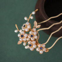 Bamboo Film Forest Xi Hair Comb Inserted Comb Plum hair Hairpin Head Accessories Fairy senssen Super Fairy Balls Hair Accessories Pearls Hanfu