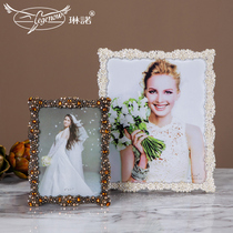 Lino light luxury creative European wedding photo frame setting 6 inch 7 inch 8 inch 10 inch personality Nordic photo frame ornaments