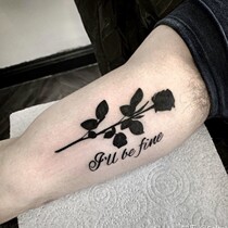 2) Black Rose Tattoo Sticky Arms Sexy Clavicle ins Dark Herb Juice Tattoo Sticker