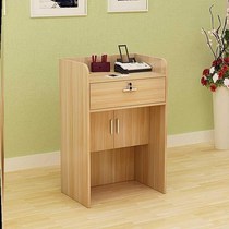 Simple cashier counter corner bar small hairdressing shop counter front desk reception desk retro hotel solid wood table