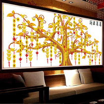 Cross stitch 2021 New Line embroidery living room atmosphere home rich cash cow their own hand-made simple modern large