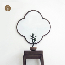 Creaking sound plum blossom mirror modern Chinese furniture solid wood wall vanity mirror bedroom porch decoration wall makeup mirror