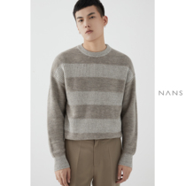 (NANS) pure wool shuang sha double stitching wide from STRIPED SWEATER STRIPED SWEATER