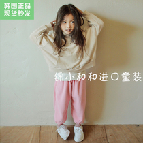 Now Jin Xiaohe and bien Korean childrens clothing Childrens velvet sweater 2020 winter hooded childrens Western style top