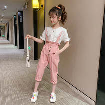Girl suit Xia dress CUHK Tong Yang qi Fashion 14 Two sets 12 years 13 Back with pants 15 Primary school Girls 10