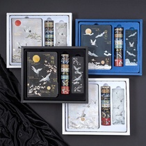 See crane return to the air Mountain crane 8 gift box set notebook Palace cultural creation crane wind Art Hand account tape gift