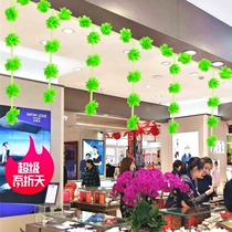 Spring mall jewelry store decoration air hanging decoration kindergarten classroom decoration shop window wedding flower string color strip