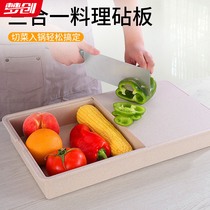 Kitchen Multipurpose Sink Cutting Board Household Plastic Cutting Board Cupboard Fruit with Folding Drain Storage Basket