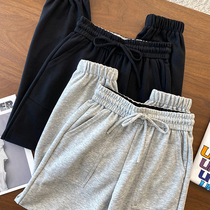 God pants spring and summer versatile fashionable comfortable loose thin leg sports pants womens nine-point casual pants 2021 new