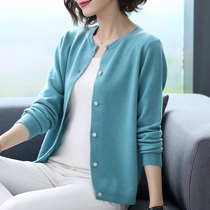 Early autumn womens cardiovert 2019 new 100% pure cashmere sweatshirt fall outside the womens loose knit jacket sweater female tide