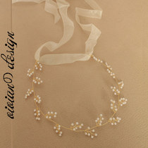 New pearl vine light gold kgold branch hair belt beautiful sweet shape bridesmaid hair accessories floral headdress accessories