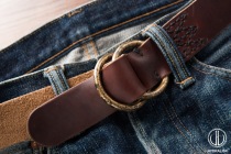 HDK HORWEEN CXL 10oz Solid Copper Double Ring (38mm) Belt Belt VISVI