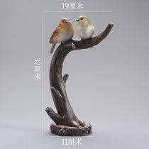 Living room wine cabinet ornaments simple retro furnishings bird decorations home porch creative American country small European style