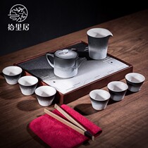 ten Livable Ceramic Teapot Tea Cup Full Set Office Home Water Storage Tea Pongfu Tea Kit Gift Kit Gift Box