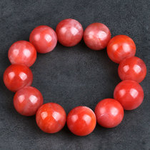 138 28G 20 5-19 7mm oil bright] persimmon red round South red agate bracelet