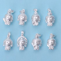 999 sterling silver small zodiac Natal Buddha necklace pendant Big day as the patron saint of Samantabhadra hanging pendant