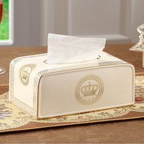 European-style living room tissue box High-end creative household ceramic drawer box Jane European coffee table decorations home decoration