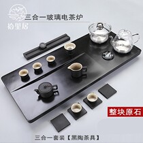 ten liguujin stone tea tray fully automatic water boiling water pot integrated induction cooker tea table power tea tool suit