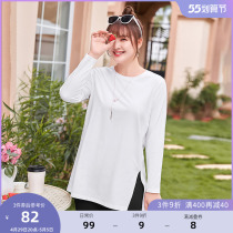 MsShe Big Code Womens Dress 2022 New Fat Mm Spring Dress Comfort Brief Open Fork for a long T-shirt