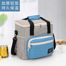 Large capacity lunch box bag Insulation handbag Bento aluminum foil waterproof thickened office workers with rice lunch bag oversized