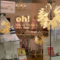 Water Moon Mirror Flower big pattern wall sticker Nordic ins Wind decoration window sticker window glass sliding door glass sticker