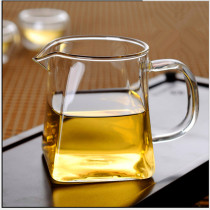 Square square tea set Glass fair cup Large thickened heat-resistant tea Sea Gongdao Cup Tea separator Tea leak fair cup