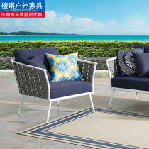Outdoor Leisure Sofa Nordic Patio Terrace Terrace Designer Rattan Furniture Outdoor sample Interpanel Rattan Chairs Single Double Chairs