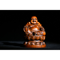 Old Tibetan boutique boxwood Buddha-AD2707