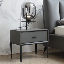 Shu Chun Italian bedside table gray simple modern Nordic ins Wind light luxury bedside cabinet bedroom bedside storage cabinet