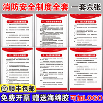 Fire safety system factory workshop safety production management system brand warehouse fire warning signs can be customized