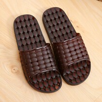 Slippers Female Summer Indoor Home Bathroom Slippers Hollowed-out Hardbottom Male Bath Plastic Deodorized Leaky Sandslippers Household