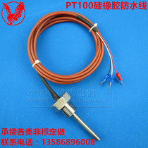 Thermocouple platinum resistance PT100 thermal resistance silicone rubber lead stainless steel rod threaded temperature sensor